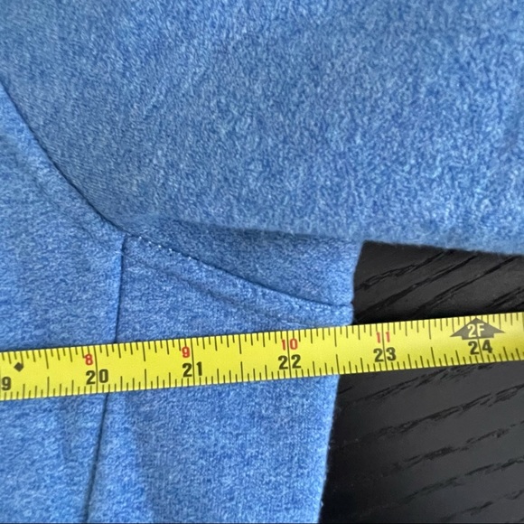 Blue Asymmetrical Zip Sweatshirt with Knit Collar - Picture 9 of 12